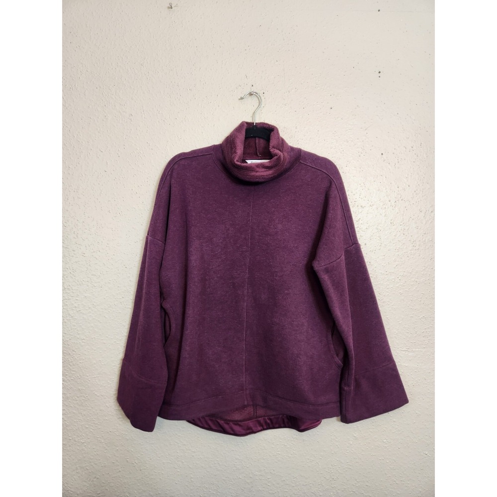 Athleta Cozy Karma Women's Purple Fleece Cowl Neck Pullover Sweatshirt Size XXS